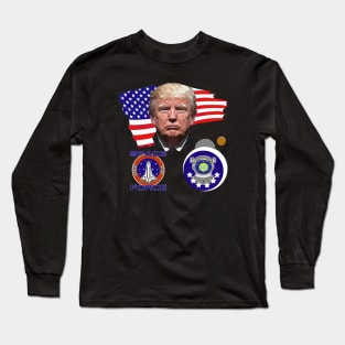 Trump Space Force Polygon Long Sleeve T-Shirt